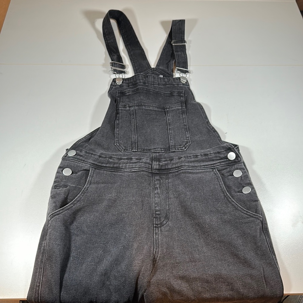 BP Slim Fit Denim Overalls, Black Size M